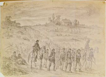 La bataille de Gettysburg : Prisonniers du corps du général Langstreet capturés par les troupes de l